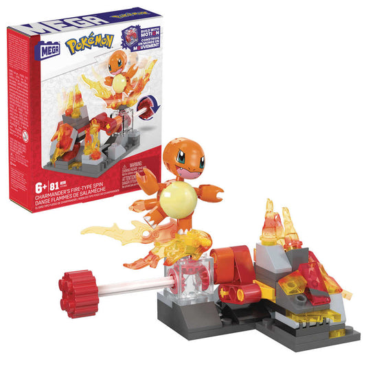 Mega Construx Pokemon Charmanders Fire-Type Spin Set  (