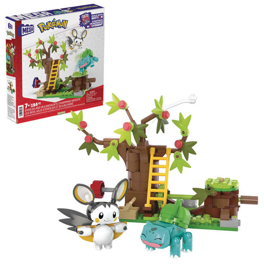 Mega Construx Pokemon Emolga & Bulbasaurs Charming Woods Set