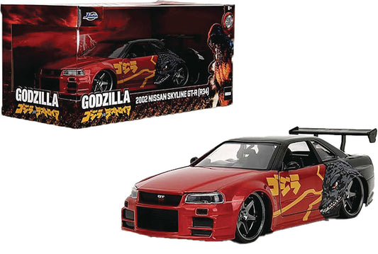 Hwr Godzilla 2002 Nissan Skyline Guide To The-R 1/24 Die-Cast Vehicle