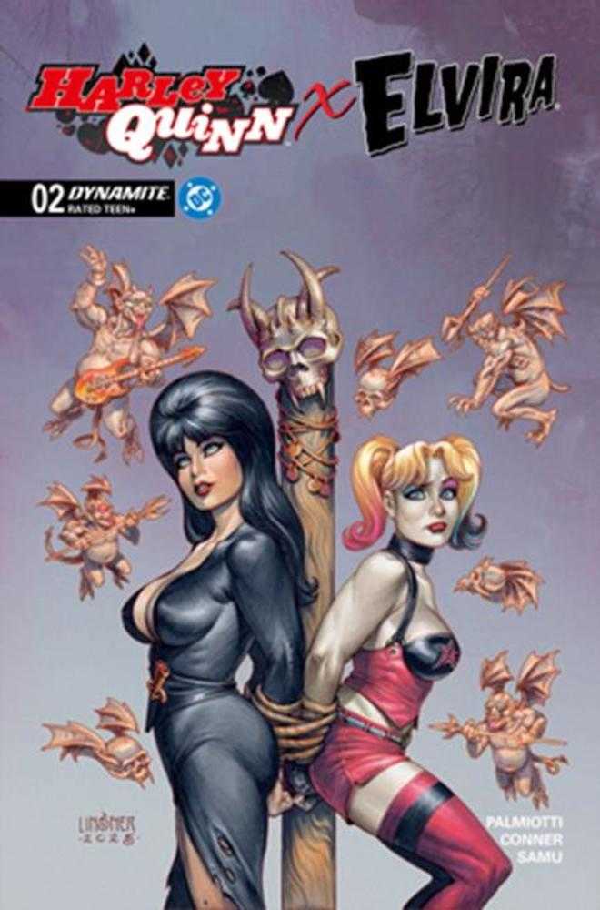 Harley Quinn X Elvira #2 Cover C Joseph Michael Linsner Variant