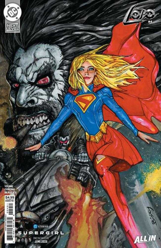 Lobo #4 Cover E Simon Bisley Supergirl Movie Card Stock Variant