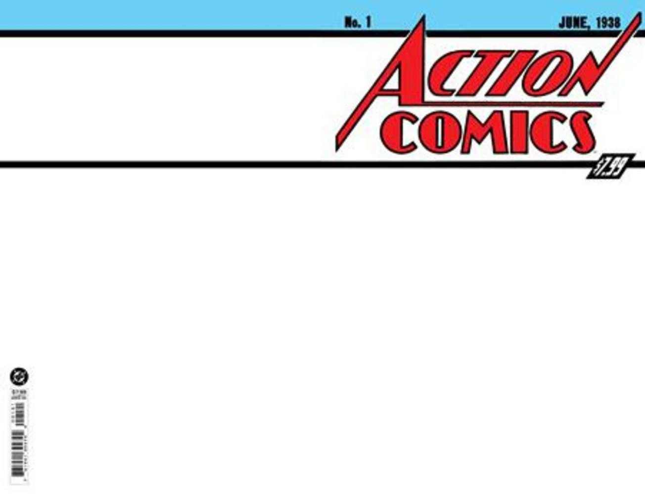 Action Comics #1 Facsimile Edition Cover B Blank Card Stock Variant (2026)