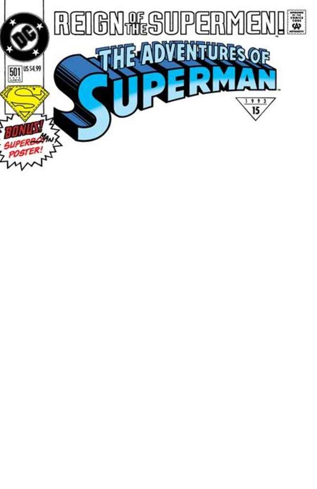 Adventures Of Superman #501 Facsimile Edition Cover B Blank Card Stock Variant