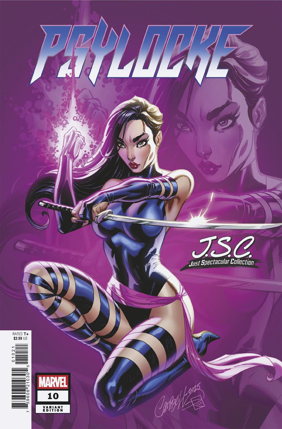 Psylocke #10 J. Scott Campbell Just Spectacular Collection Variant