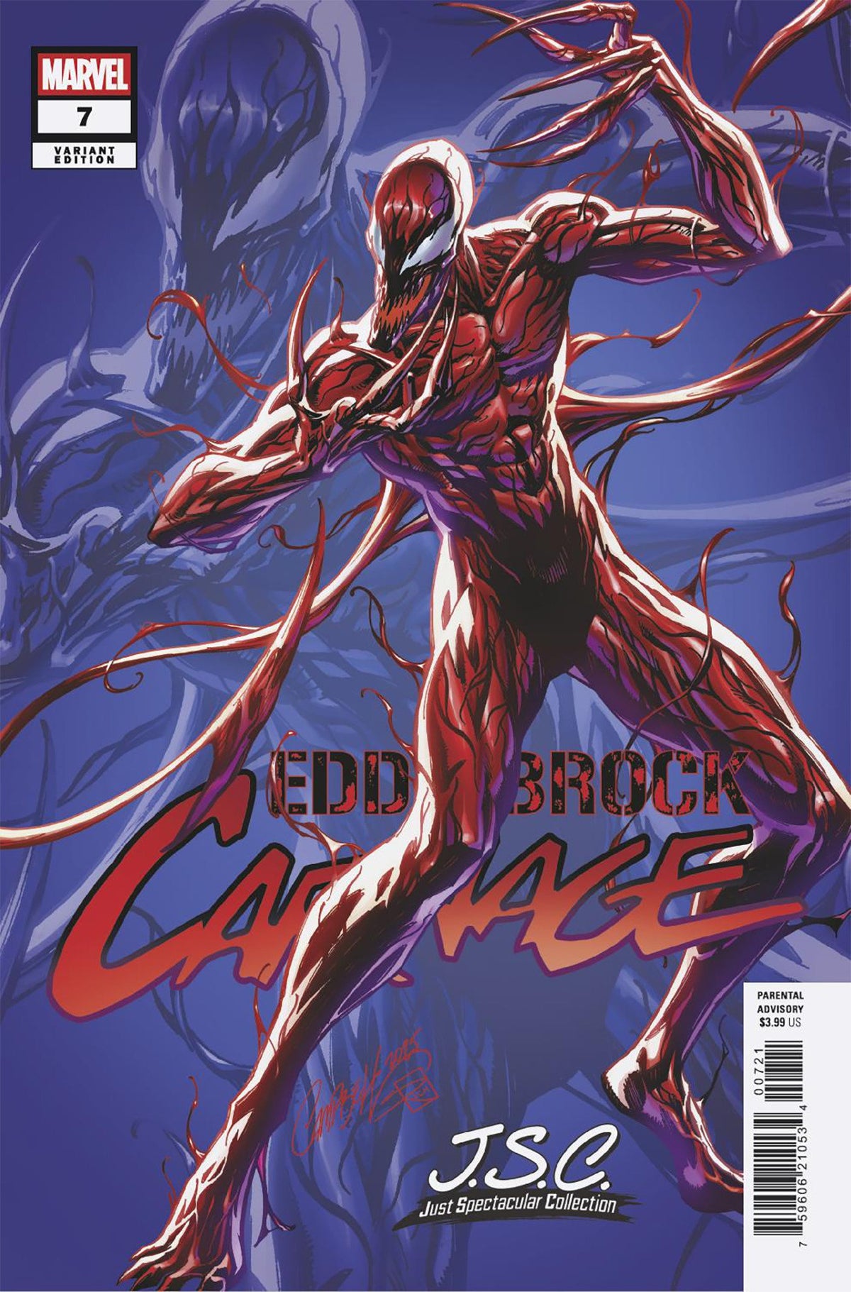 Eddie Brock: Carnage #7 J. Scott Campbell Just Spectacular Collection Variant