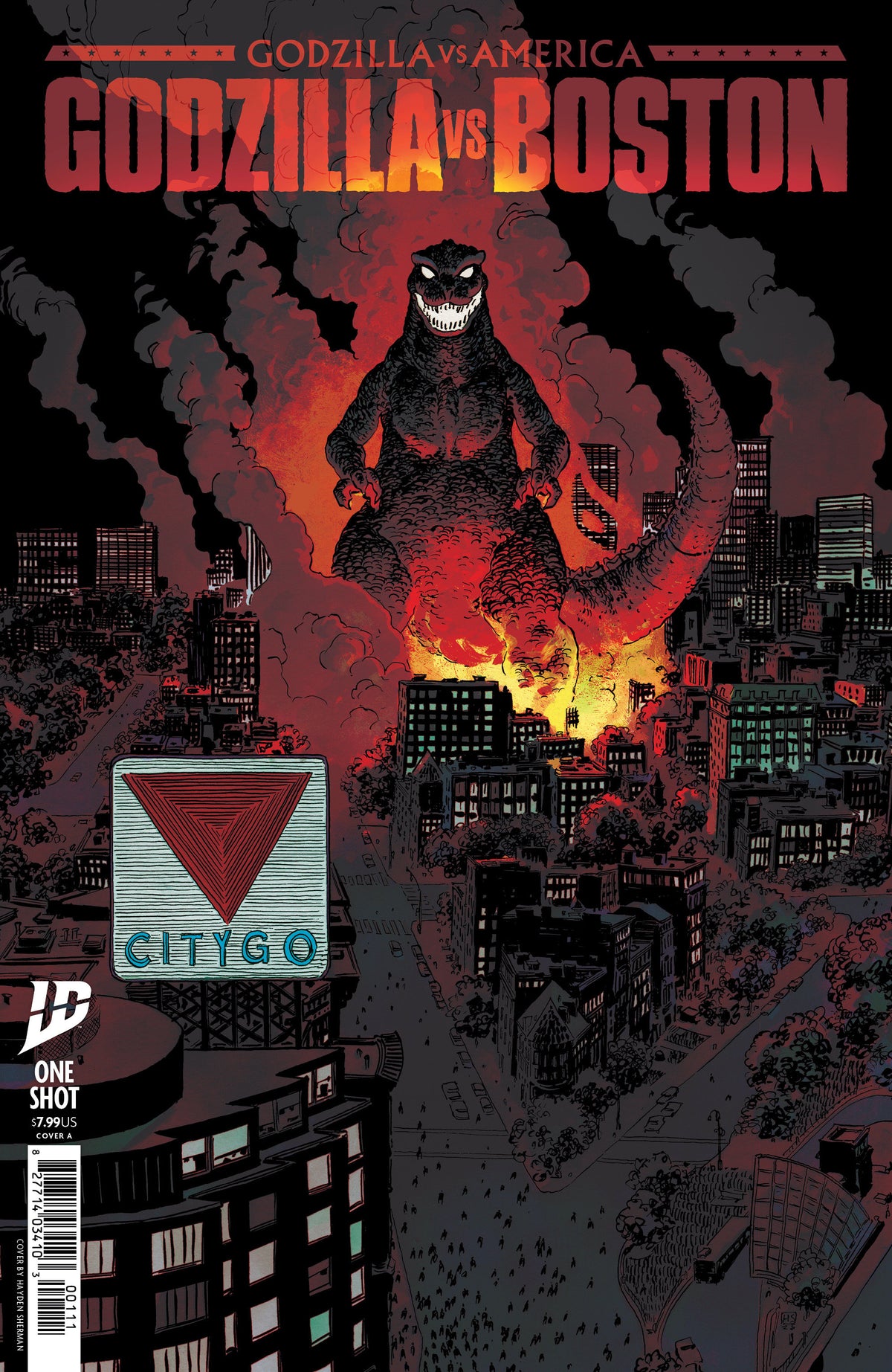 Godzilla vs. America: Boston Cover A (Sherman)